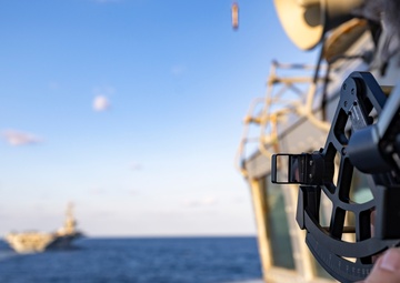 USS Dewey Completes a Replenishment-at-Sea with USS George Washington