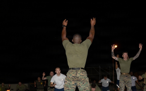 Staff NCOs with 1st MAW workout to build unit cohesion