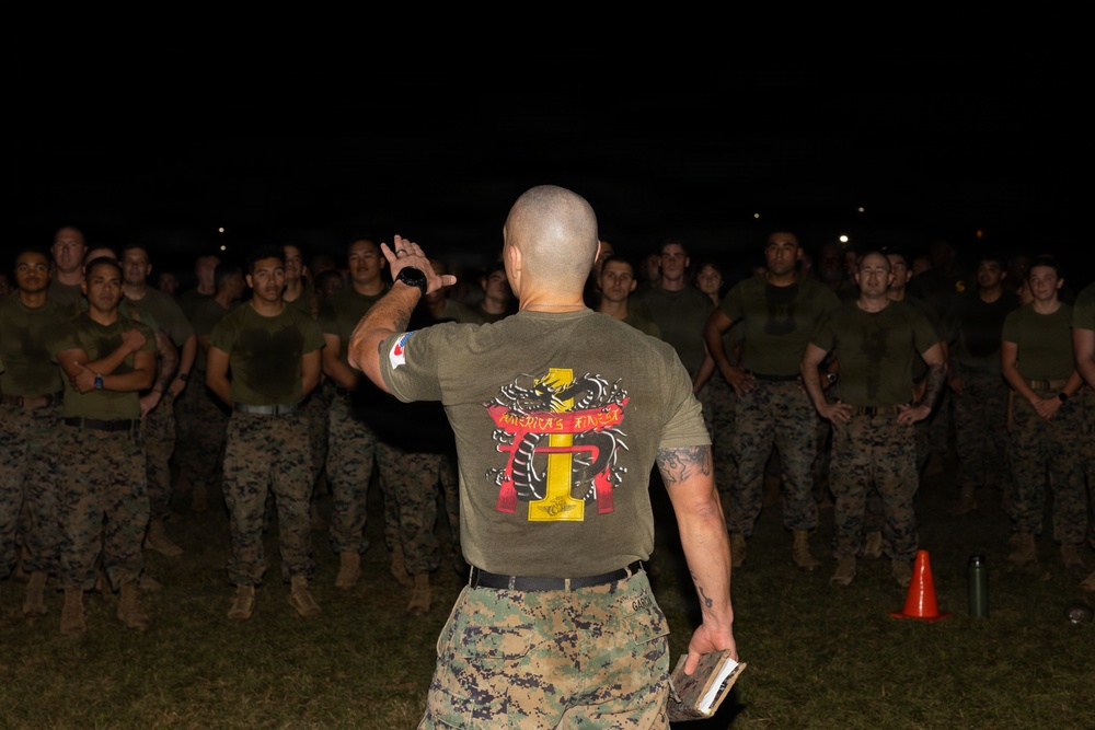 Staff NCOs with 1st MAW workout to build unit cohesion