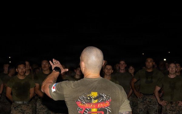 Staff NCOs with 1st MAW workout to build unit cohesion