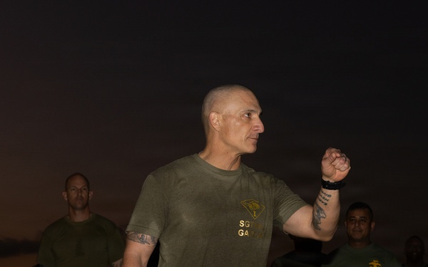 Staff NCOs with 1st MAW workout to build unit cohesion