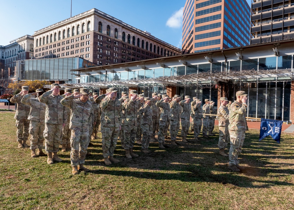 1-111th Infantry change of command ceremony
