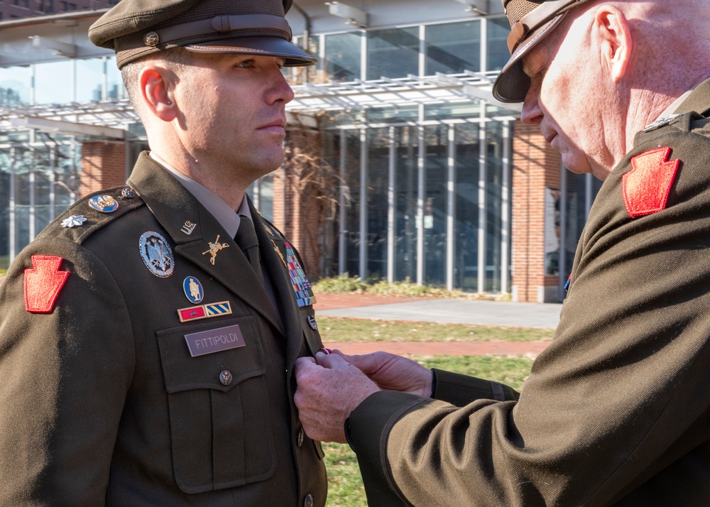 1-111th Infantry change of command ceremony