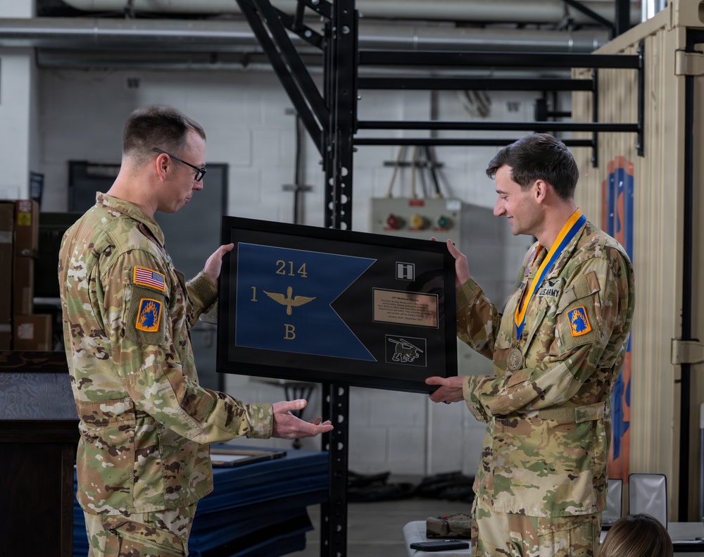 Bravo Company, 1-214th GSAB Conducts Change of Command Ceremony