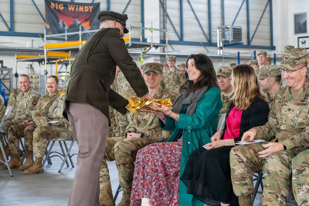 Bravo Company, 1-214th GSAB Conducts Change of Command Ceremony