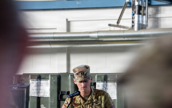 Bravo Company, 1-214th GSAB Conducts Change of Command Ceremony