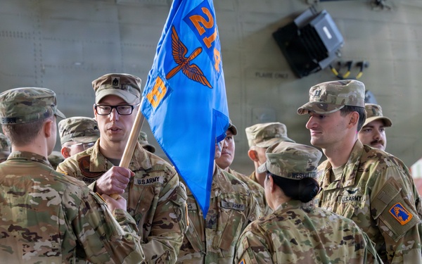 Bravo Company, 1-214th GSAB Conducts Change of Command Ceremony
