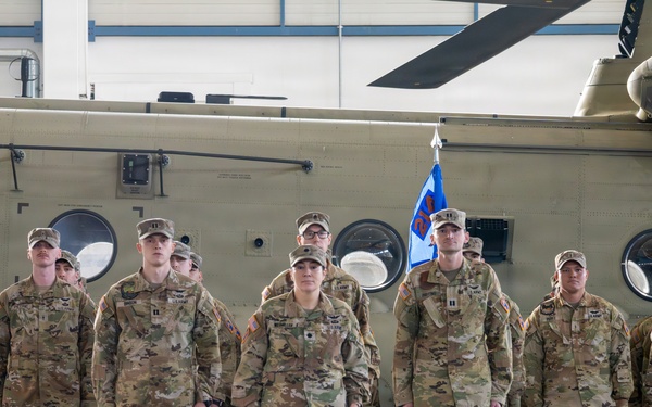 Bravo Company, 1-214th GSAB Conducts Change of Command Ceremony