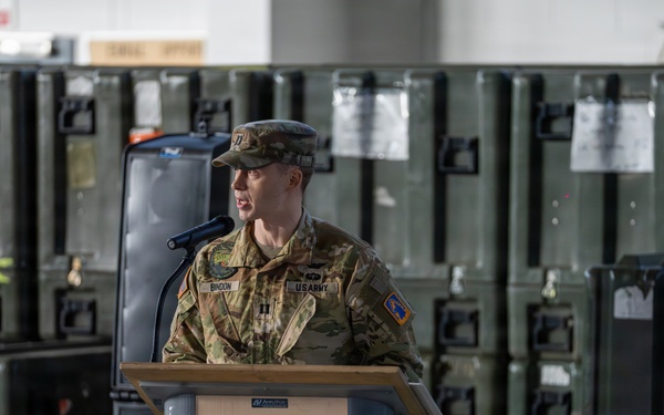 Bravo Company, 1-214th GSAB Conducts Change of Command Ceremony