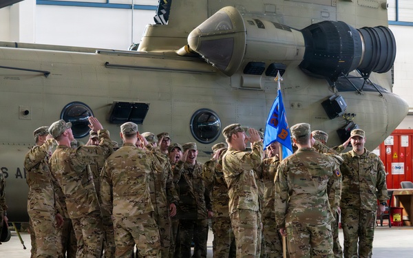 Bravo Company, 1-214th GSAB Conducts Change of Command Ceremony
