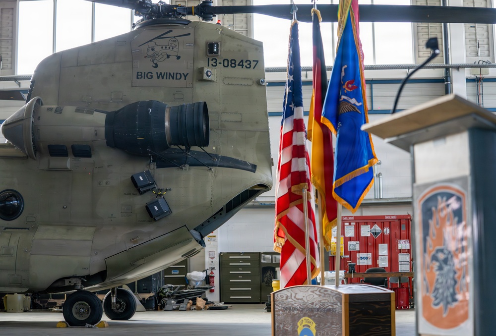 Bravo Company, 1-214th GSAB Conducts Change of Command Ceremony