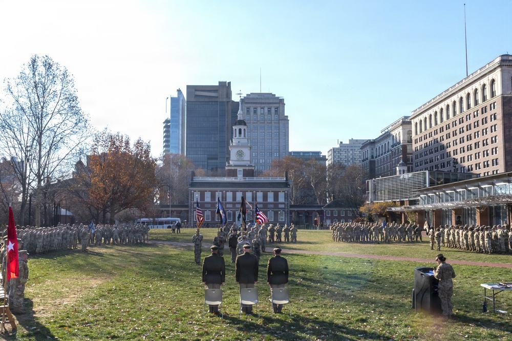 1-111th Infantry change of command ceremony