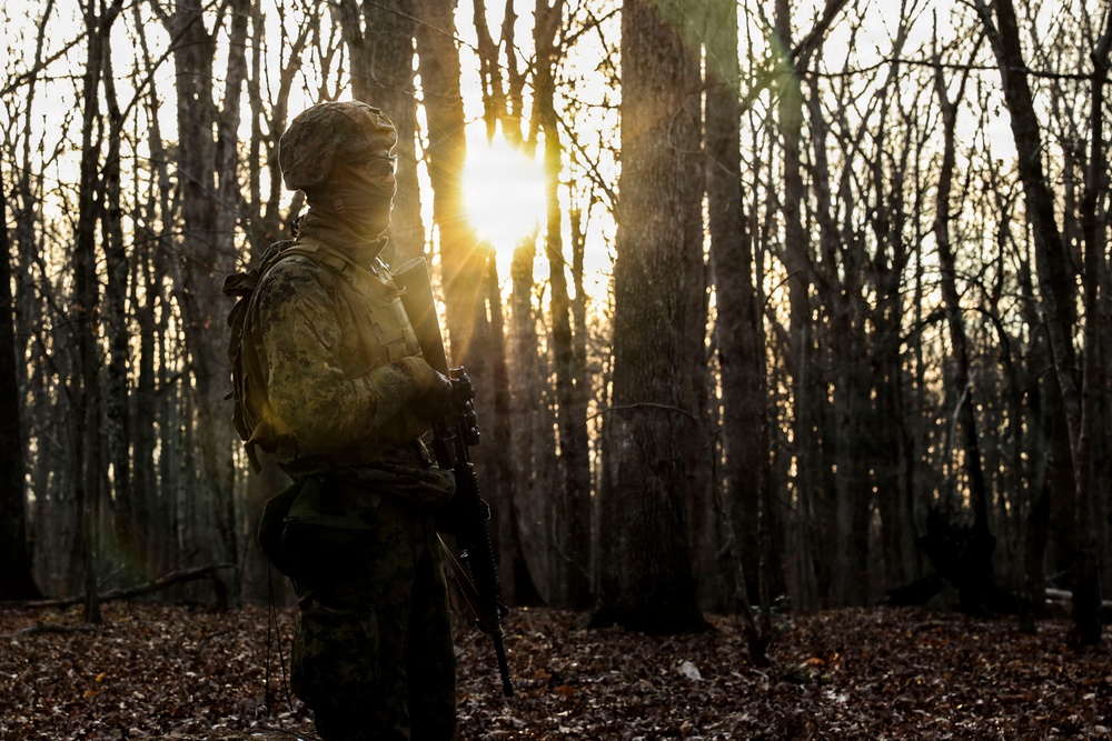 Alpha Company Conducts Patrolling Exercise at MCB Quantico