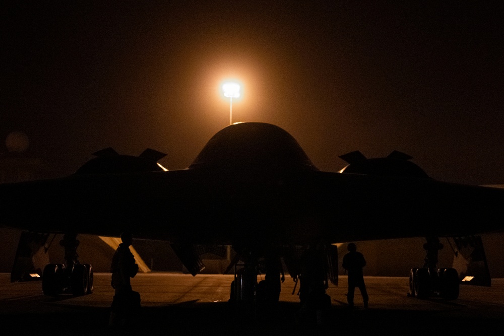 B-2 Spirit conducts missions at Diego Garcia