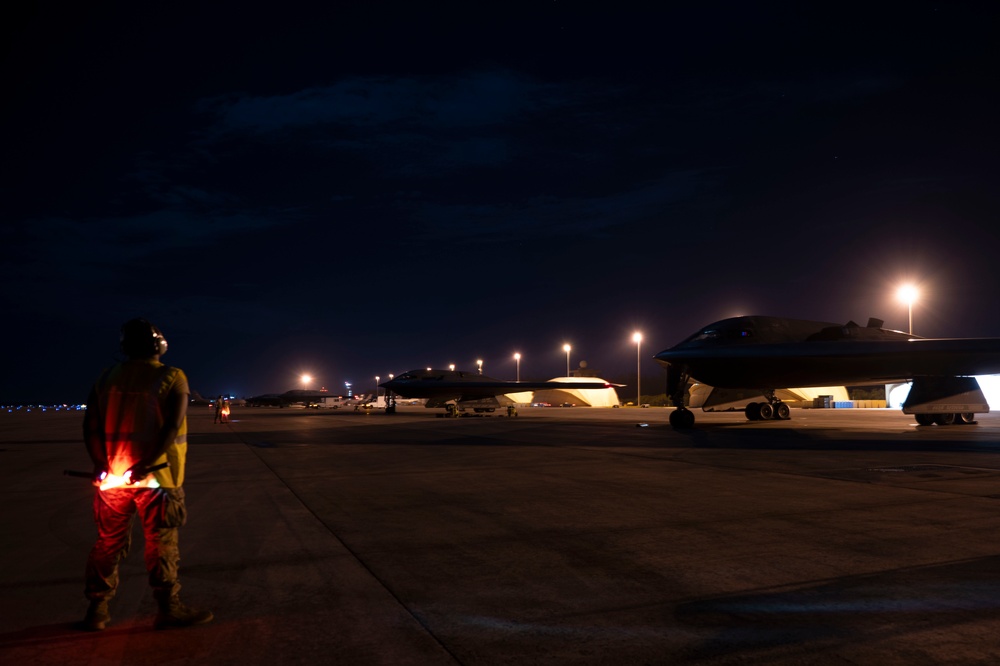B-2 Spirit conducts missions at Diego Garcia