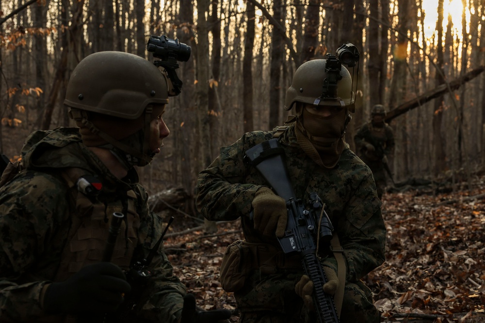 Alpha Company Conducts Patrolling Exercise at MCB Quantico