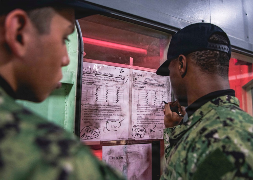 Recruits Participate in a Seamanship Evaluation at the USS Marlinspike