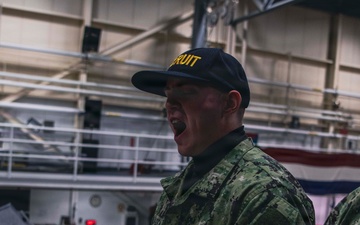 Recruits Participate in a Seamanship Evaluation at the USS Marlinspike