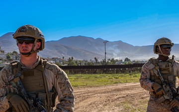 JTF-SB Marines conduct patrol on southern border barrier
