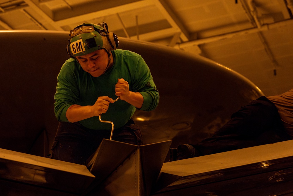 Abraham Lincoln conducts routine operations