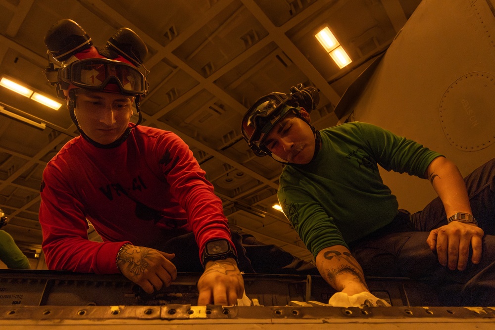 Abraham Lincoln conducts routine operations