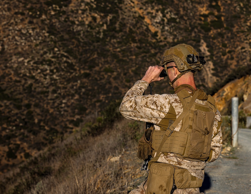 JTF-SB Marines conduct patrol on southern border barrier
