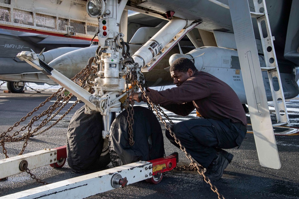 Abraham Lincoln conducts routine operations