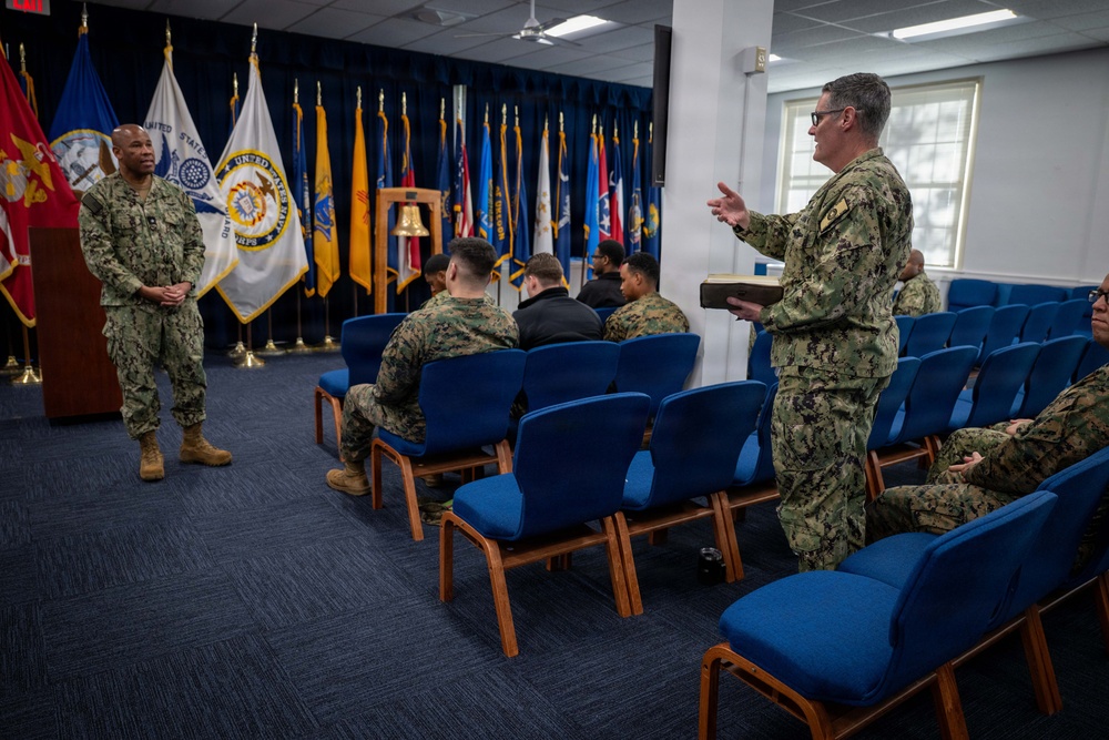 December 9, 2025 -- MyNavy Career Center visits Center for Service Support, Human Resources Center of Excellence, Naval Chaplaincy School