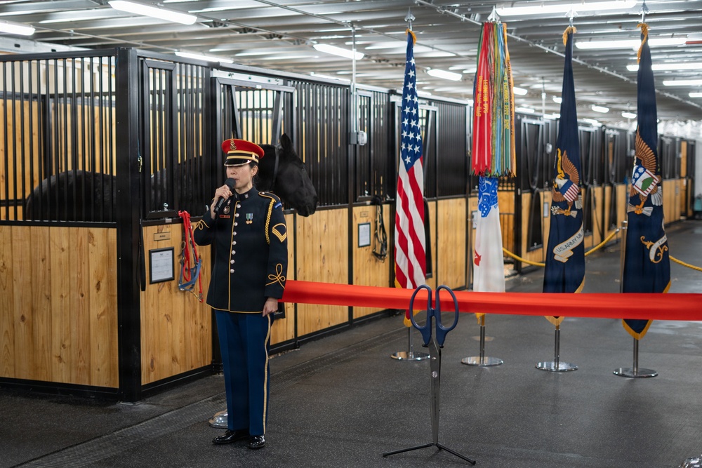 U.S. Army Caisson Detachment Interim Stables Opening, Dec. 10, 2025