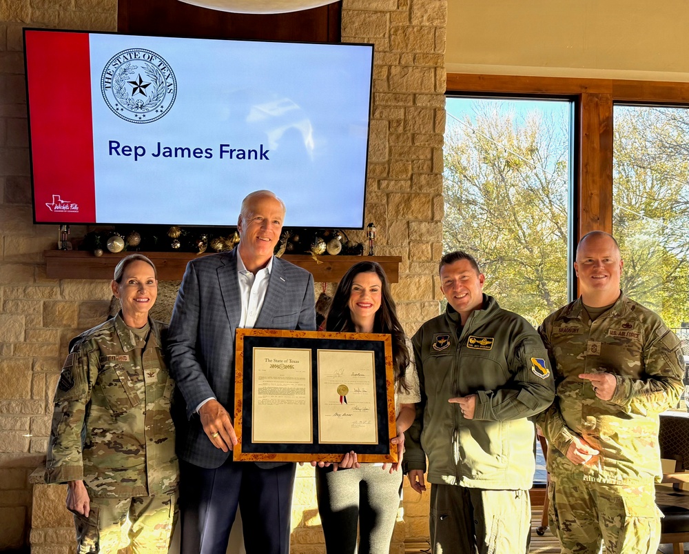 80th Flying Training Wing, Key Spouses Honored for Texas Law Aiding NATO Families