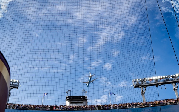89th Airlift Wing conducts Ravens game flyover