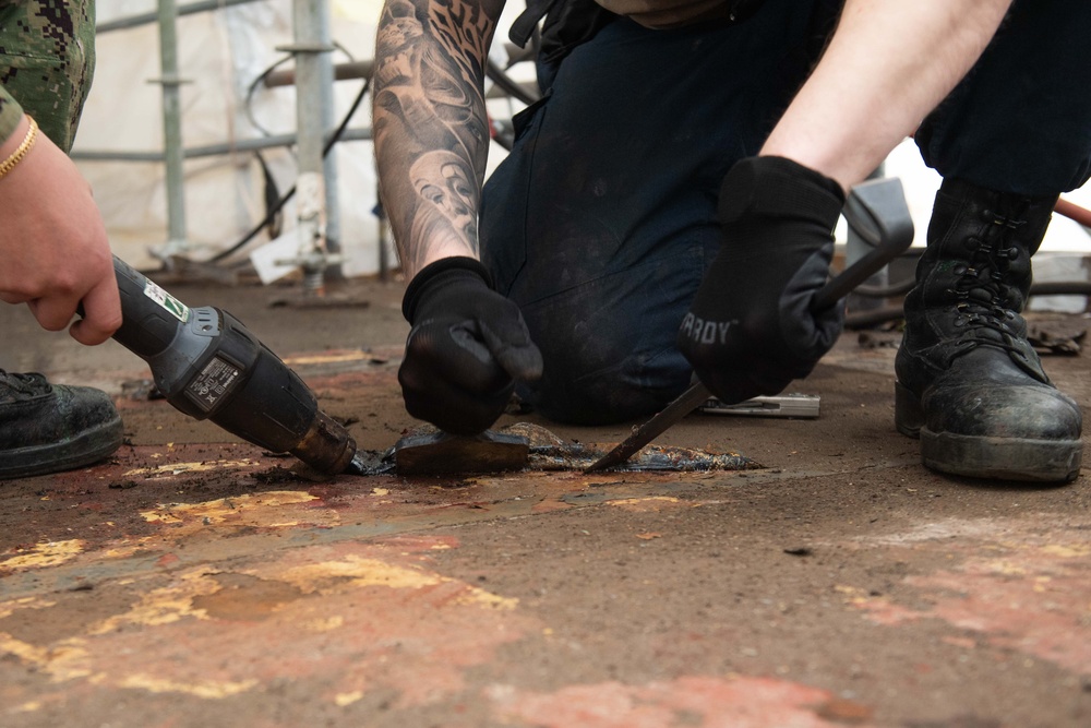 Ronald Reagan Sailors Maintain Readiness During Maintenance Period