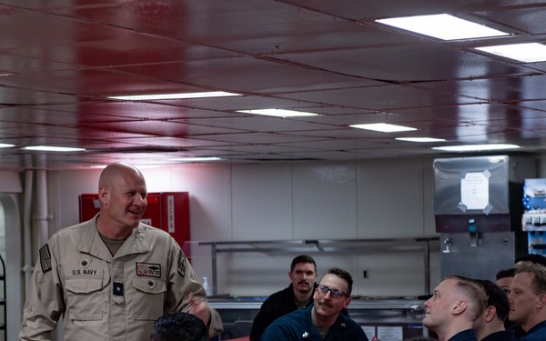 Rear Adm. DeVore meets with Boxer FCPOs