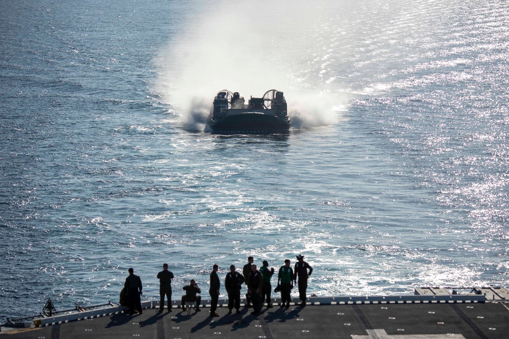 Boxer conducts well deck operations