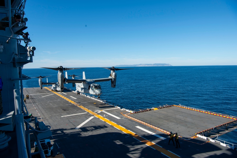 USS Boxer Sailors conduct flight quarters