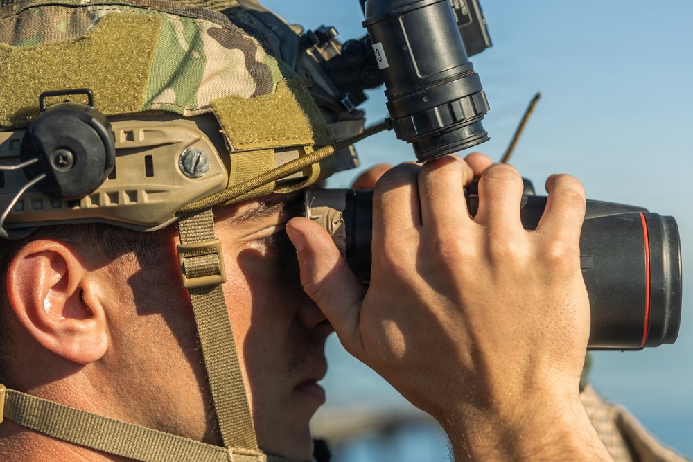 U.S. Marines with 1st Recon Bn. conduct maritime domain awareness during Steel Knight 25