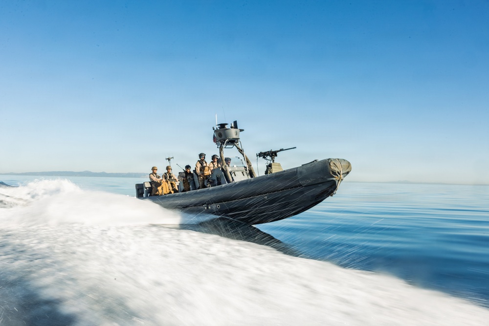 U.S. Marines with 1st Recon Bn. conduct maritime domain awareness during Steel Knight 25