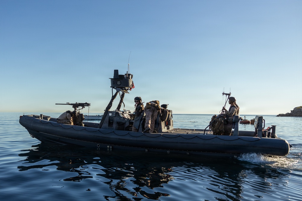 U.S. Marines with 1st Recon Bn. conduct maritime domain awareness during Steel Knight 25