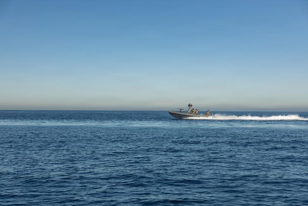 U.S. Marines with 1st Recon Bn. conduct maritime domain awareness during Steel Knight 25