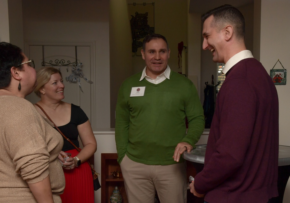 Joint holiday social builds relationships