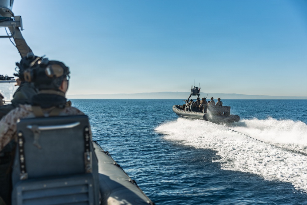 U.S. Marines with 1st Recon Bn. conduct maritime domain awareness during Steel Knight 25