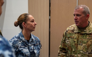 Eighteenth Air Force commander visits RAAF Base Amberley during Operation KENNEY STRIKES BACK
