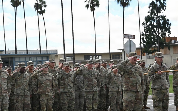 Headquarters Support Company, 40th Infantry Division Change of Responsibility Ceremony