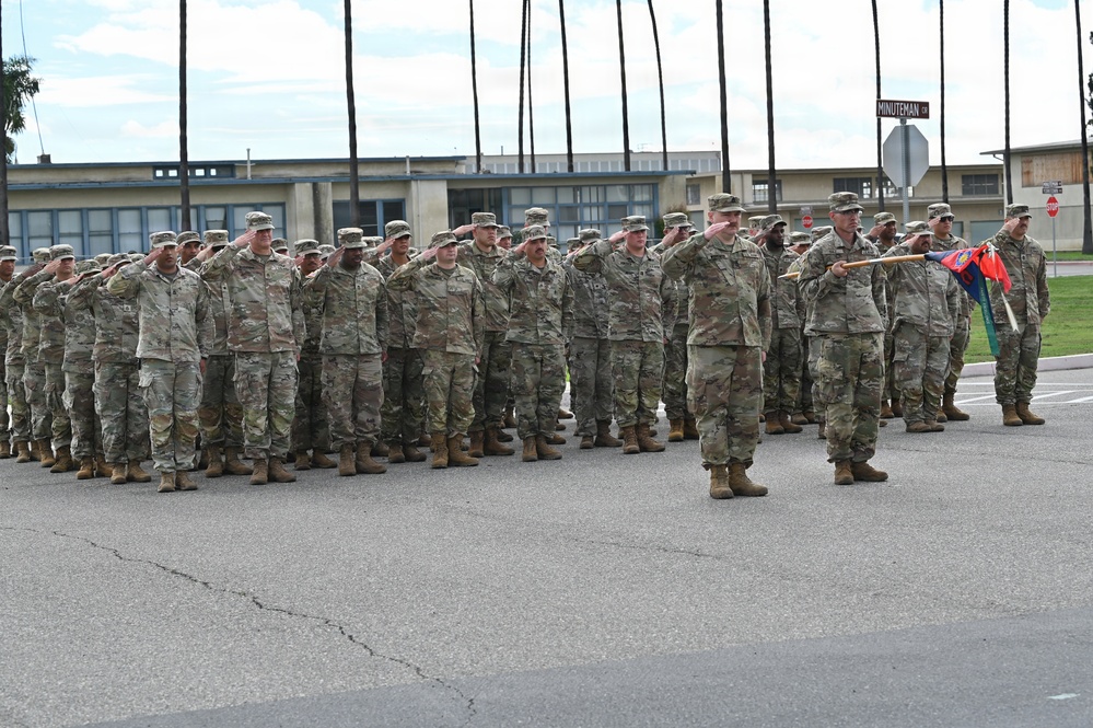 Headquarters Support Company, 40th Infantry Division Change of Responsibility Ceremony