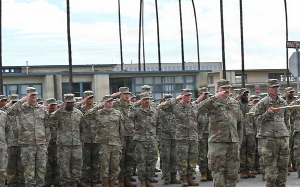 Headquarters Support Company, 40th Infantry Division Change of Responsibility Ceremony