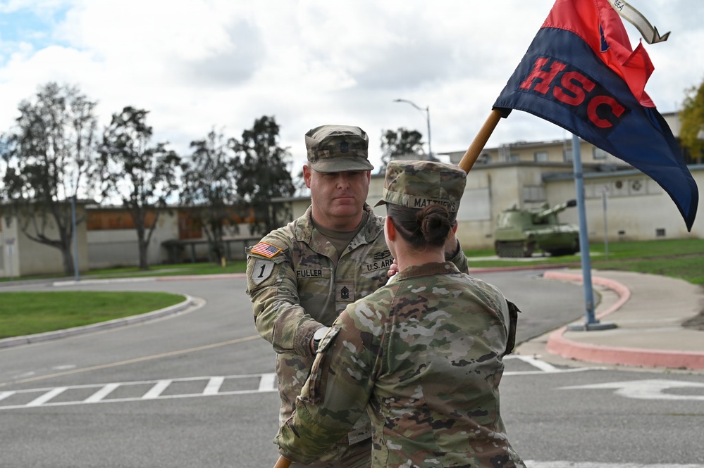 Headquarters Support Company, 40th Infantry Division Change of Responsibility Ceremony