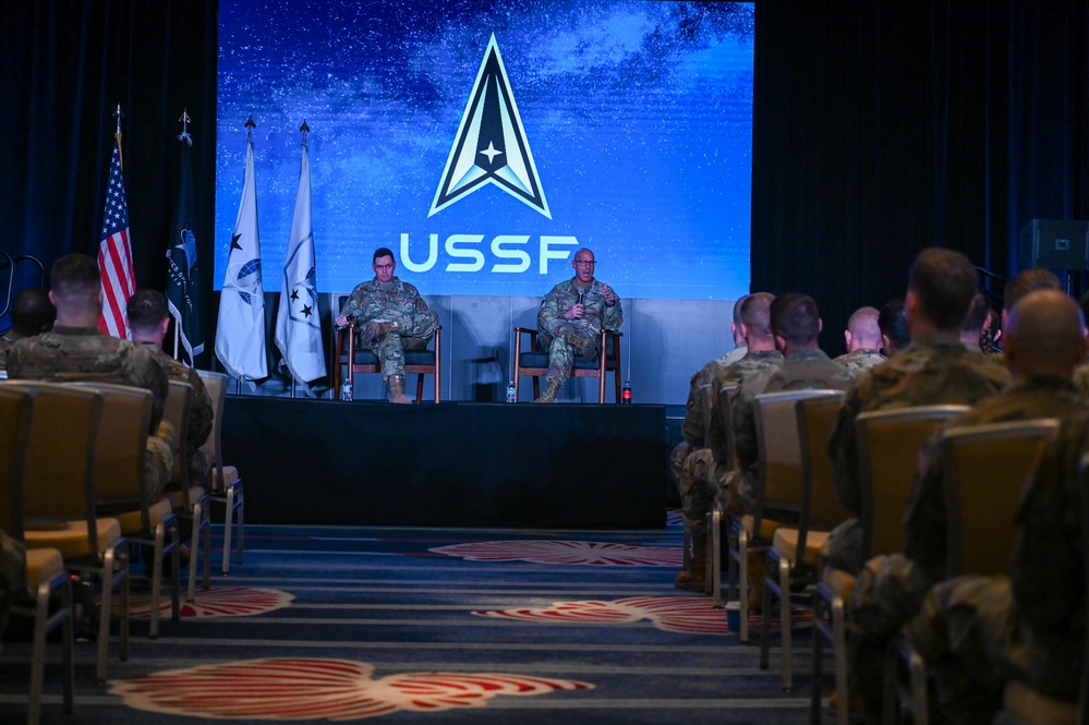 Chief of Space Operations and Chief Master Sergeant of the Space Force Host Guardian Professional Development Day