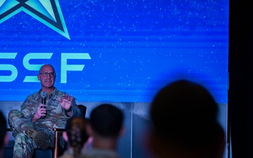 Chief of Space Operations and Chief Master Sergeant of the Space Force Host Guardian Professional Development Day