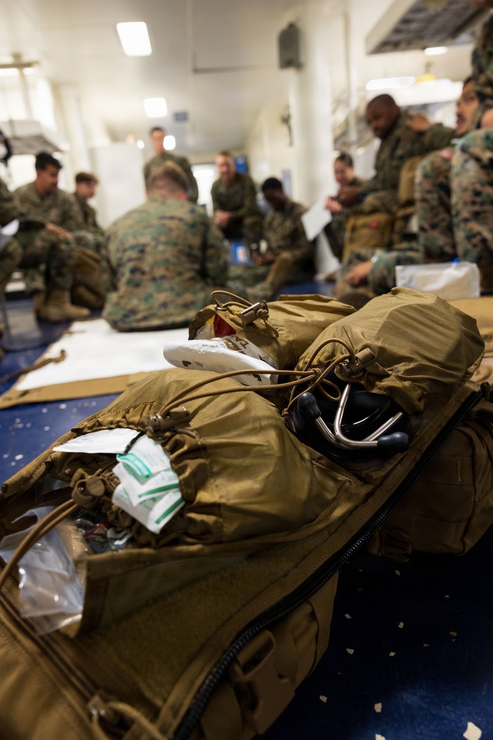 11th MEU Marines, Sailors conduct medical training aboard USS Boxer