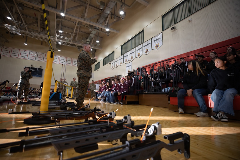JROTC Cadets compete in air rifle marksmanship competition at MCAS Iwakuni